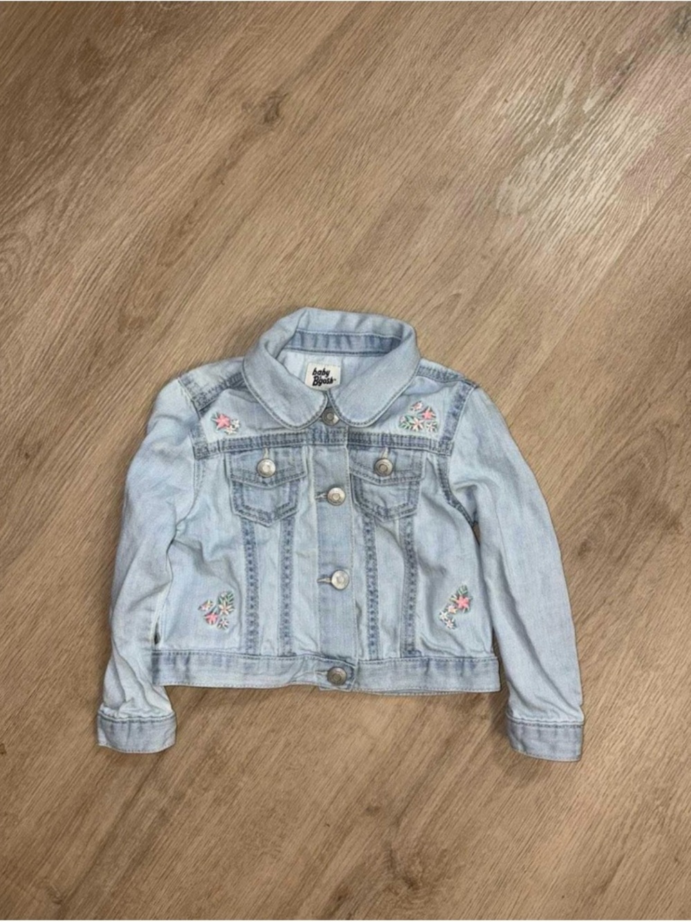 OshKosh B'gosh Light Blue Denim Jacket with Floral Embroidery